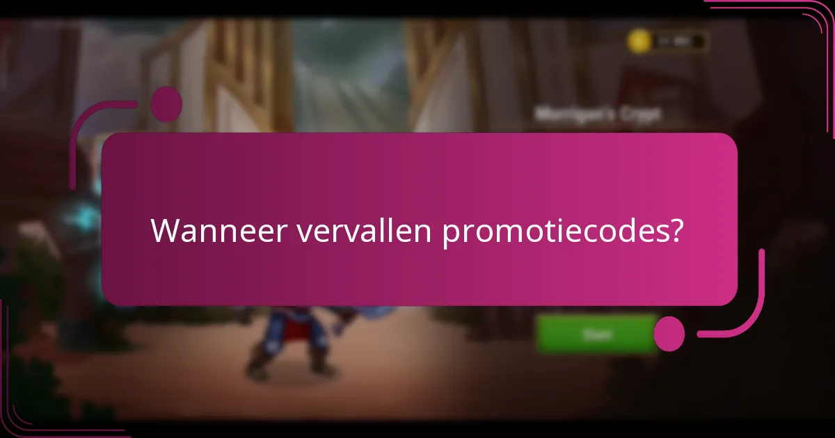 Wanneer vervallen promotiecodes?